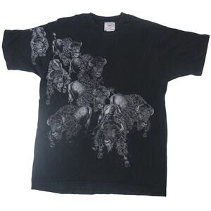 Vintage Buffalo Allover Graphic T Shirt